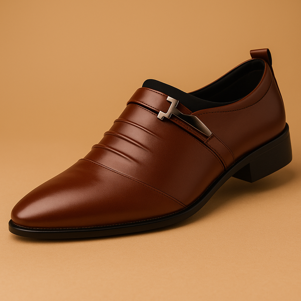 Loafers Heren Formeel Slip-On met Metalen Detail en Antislip Zool