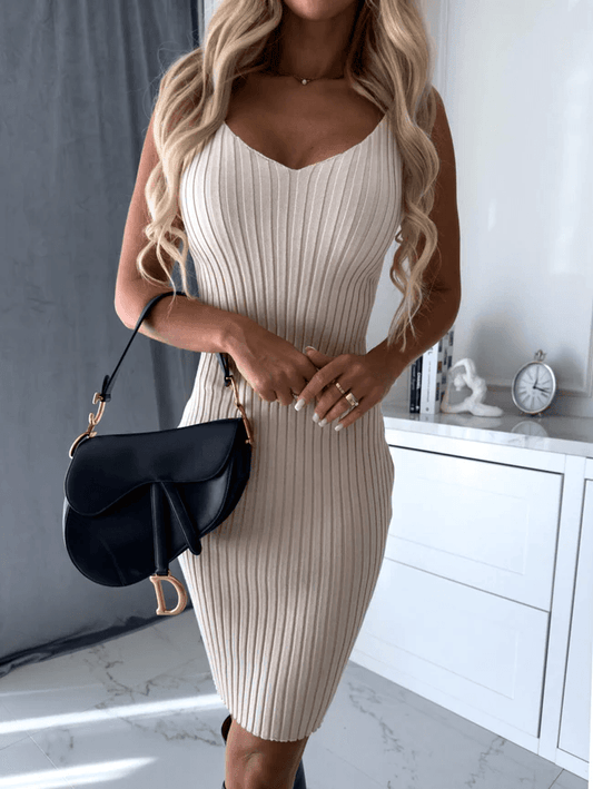 Gebreide Dames Set met Trui en Midi Rok