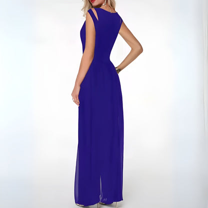 Bernarda - Elegante chiffon jumpsuit met brede benen voor dames