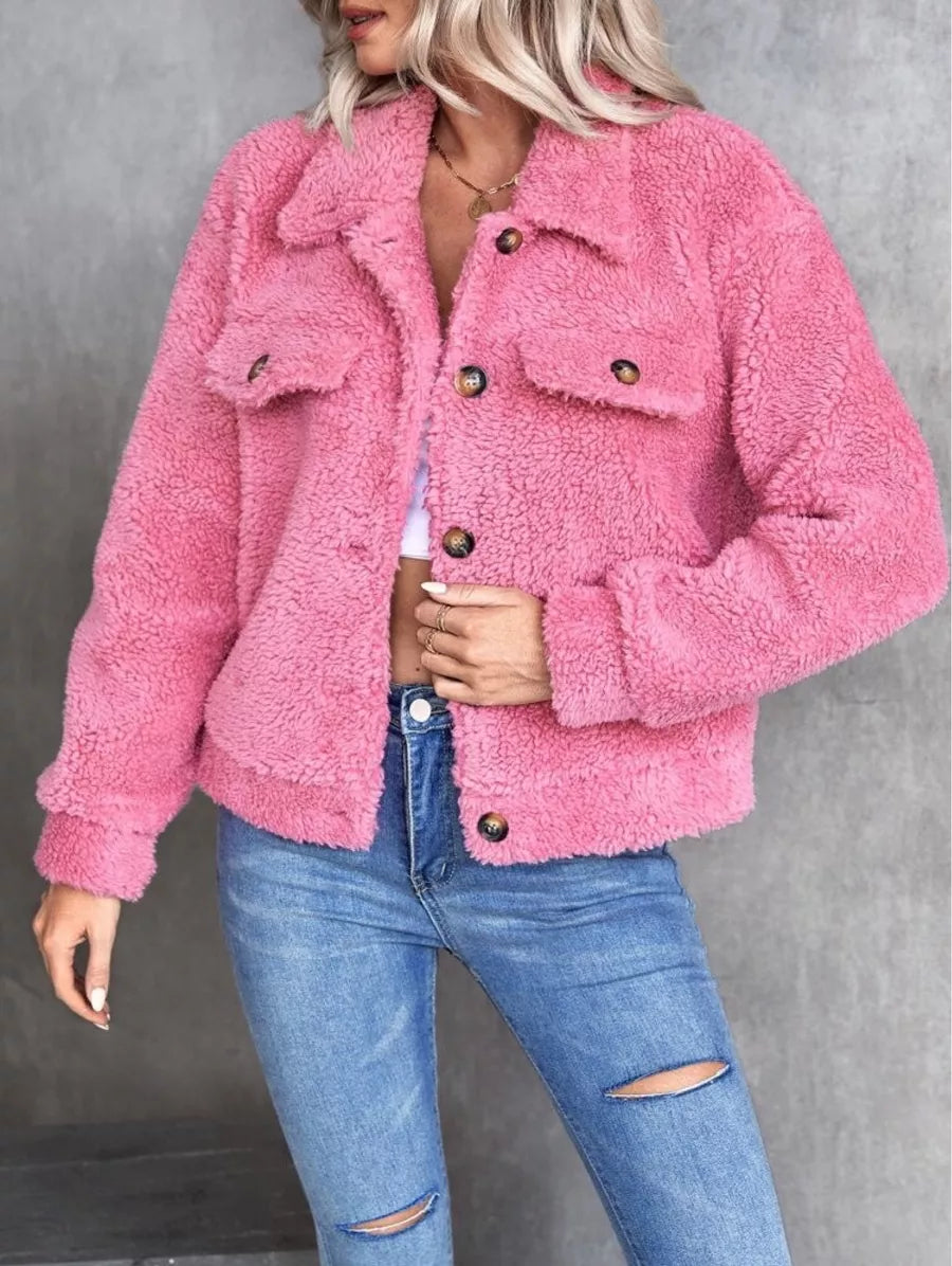 Winterse Oversized Teddy Jas voor Dames