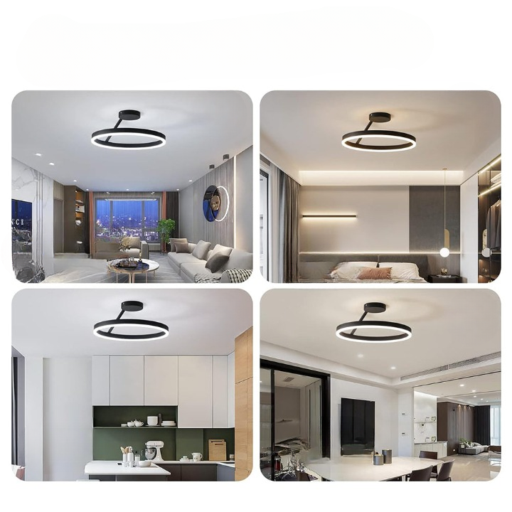 Ronde Scandinavische Plafondlamp Met Hangende LED-Ring