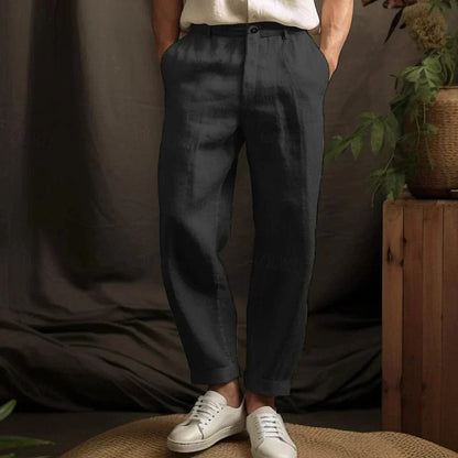 Relaxed Heren Luchtige Pantalon Met Taps Toelopende Pijp