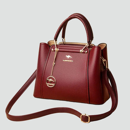 Elegante Leren Handtas Met Schouderband Voor Dames