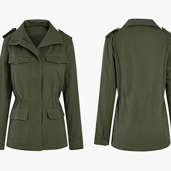 Vrouwen lente casual lange utility tussenjas