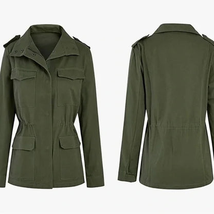Vrouwen lente casual lange utility tussenjas