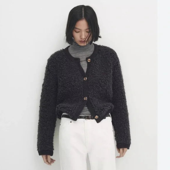 Warm Gebreide Dames Vest Chunky Winter Cardigan
