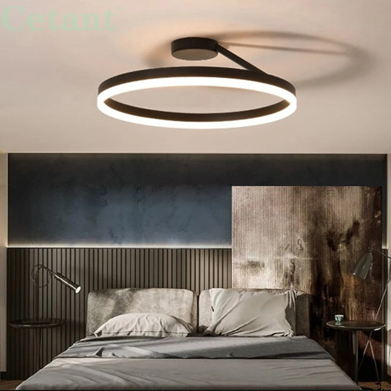 Ronde Scandinavische Plafondlamp Met Hangende LED-Ring