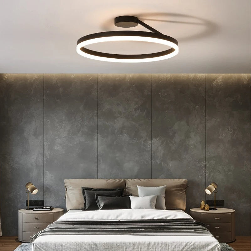 Ronde Scandinavische Plafondlamp Met Hangende LED-Ring