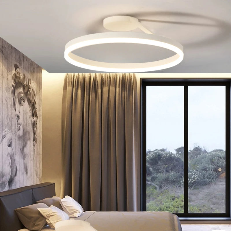 Ronde Scandinavische Plafondlamp Met Hangende LED-Ring