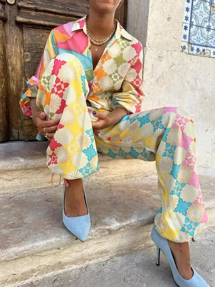 Isla - Boho Zomerjurk met Kleurrijke Print voor Dames