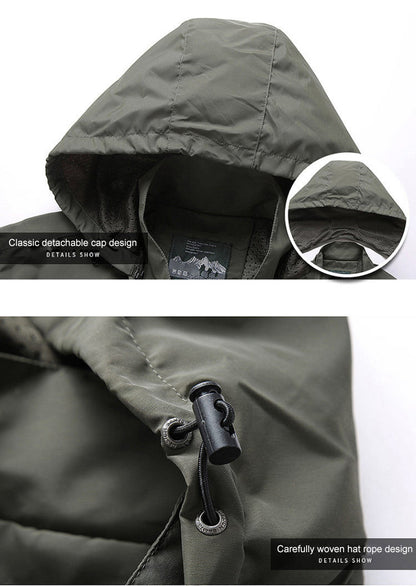 Softshell Jas Heren Waterdicht met Capuchon en Ritszakken