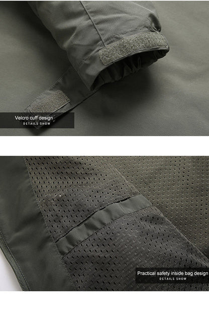 Softshell Jas Heren Waterdicht met Capuchon en Ritszakken