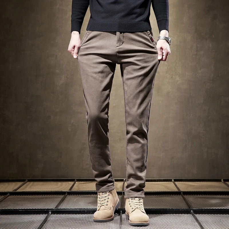Heren Winterbroek Fleece Gevoerd met Elastische Taille en Zakken