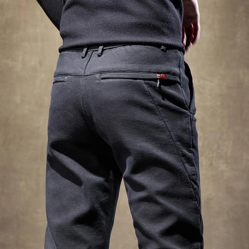 Heren Winterbroek Fleece Gevoerd met Elastische Taille en Zakken