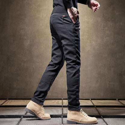 Heren Winterbroek Fleece Gevoerd met Elastische Taille en Zakken