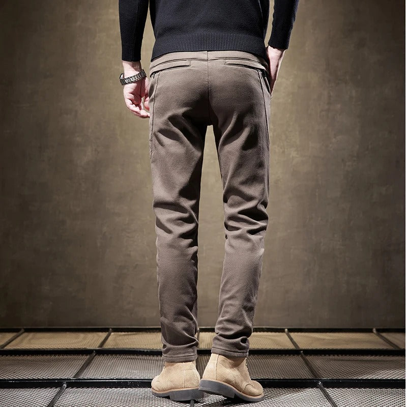 Heren Winterbroek Fleece Gevoerd met Elastische Taille en Zakken