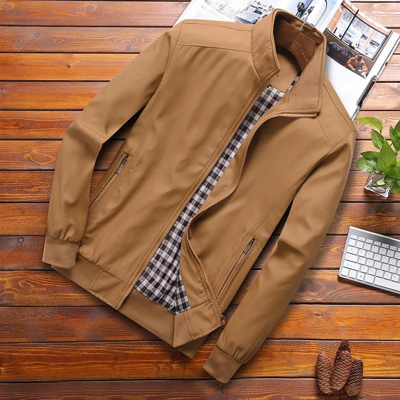 Lichtgewicht Waterdichte Heren Windbreaker met Rits en Zakken