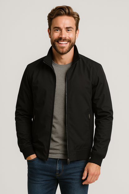 Lichtgewicht Waterdichte Heren Windbreaker met Rits en Zakken