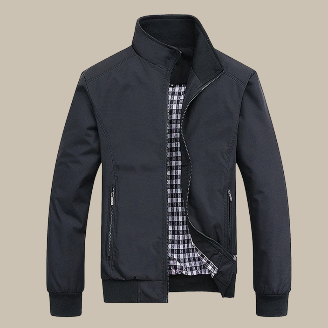 Lichtgewicht Waterdichte Heren Windbreaker met Rits en Zakken