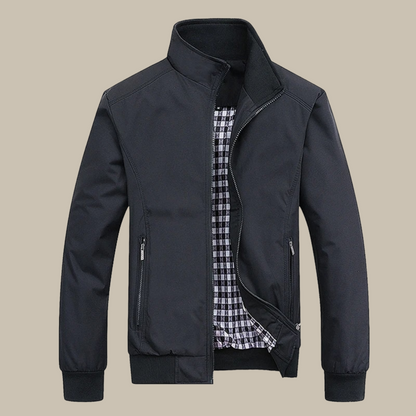 Lichtgewicht Waterdichte Heren Windbreaker met Rits en Zakken