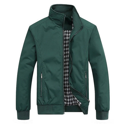 Lichtgewicht Waterdichte Heren Windbreaker met Rits en Zakken