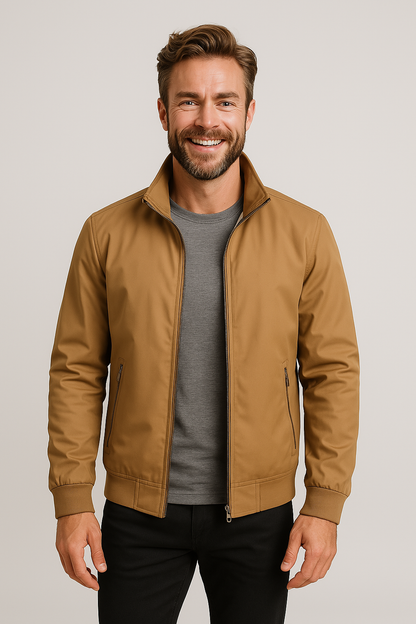 Lichtgewicht Waterdichte Heren Windbreaker met Rits en Zakken