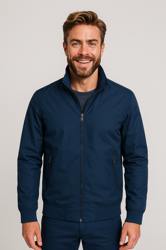 Lichtgewicht Waterdichte Heren Windbreaker met Rits en Zakken