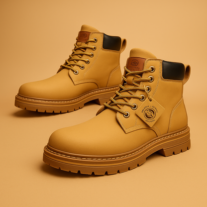 Combat Boots Heren met Profielzool Vetersluiting en Verstevigde Enkel
