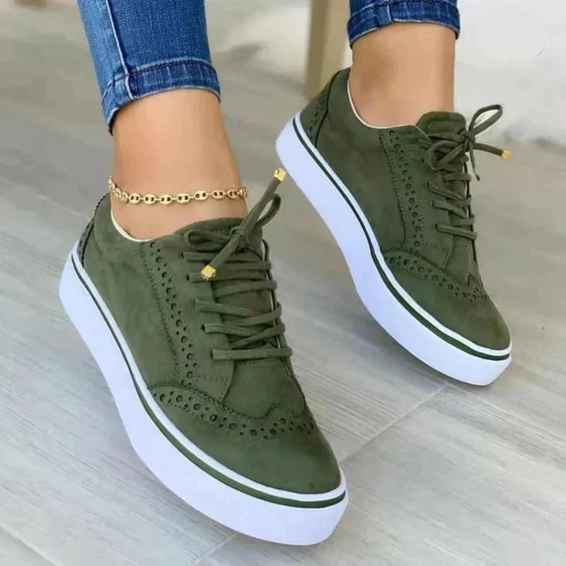 Noelle - Casual Sneakers met Brogue Detailing voor dames