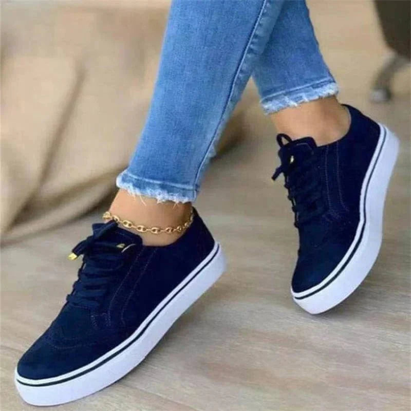 Noelle - Casual Sneakers met Brogue Detailing voor dames