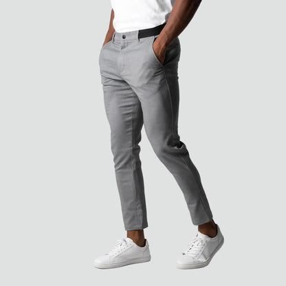 Heren Slim Fit Pantalon Met Stretch En Zakken