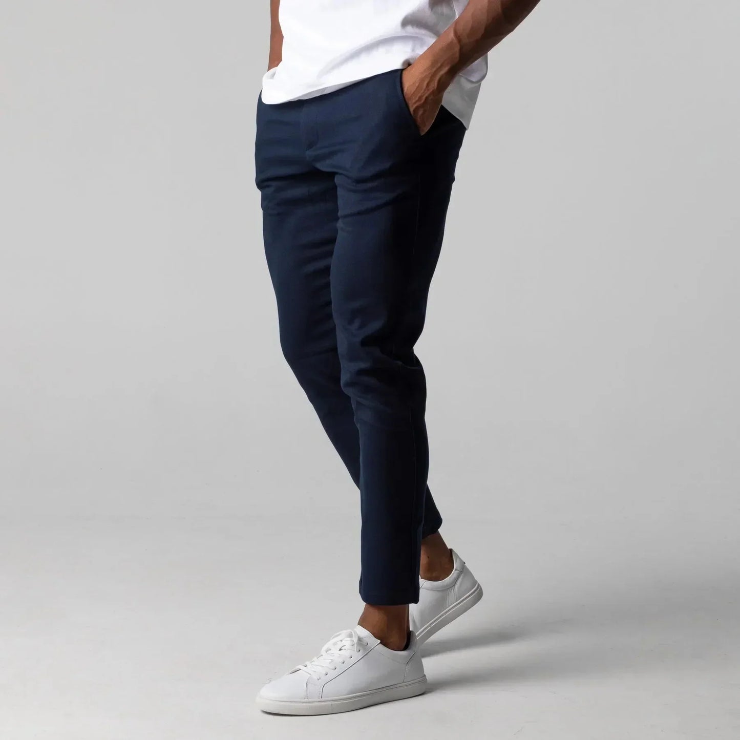 Heren Slim Fit Pantalon Met Stretch En Zakken