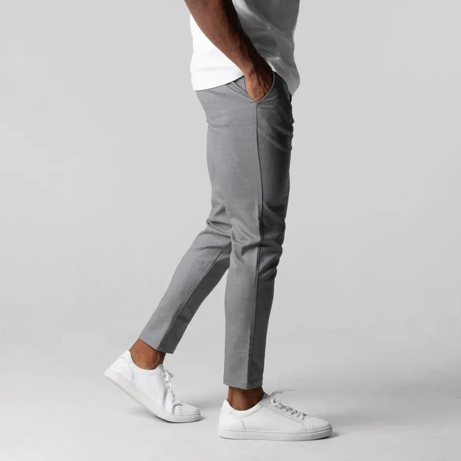 Heren Slim Fit Pantalon Met Stretch En Zakken
