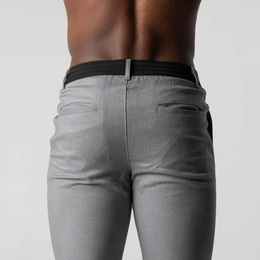 Heren Slim Fit Pantalon Met Stretch En Zakken