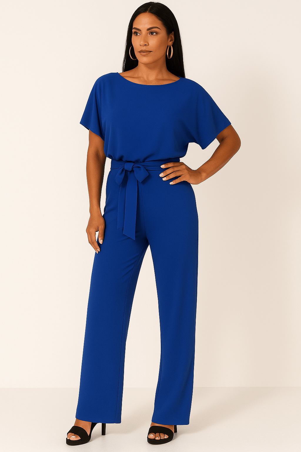 Elegante Jumpsuit Met Ceintuur Voor Dames