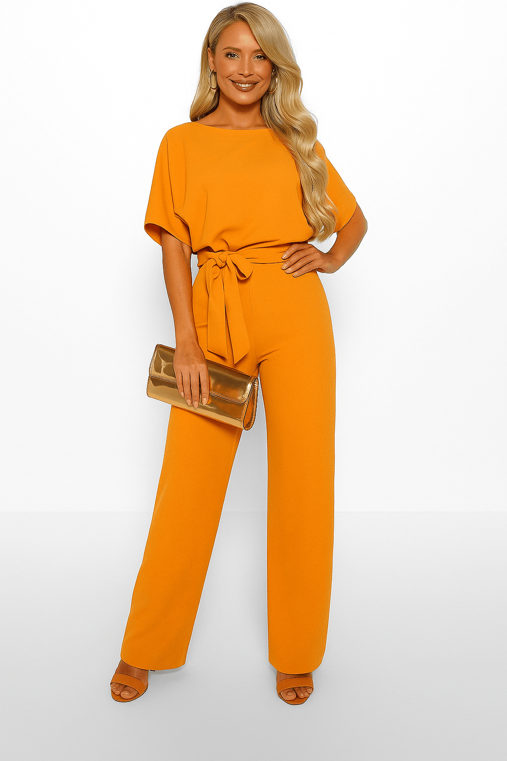Elegante Jumpsuit Met Ceintuur Voor Dames