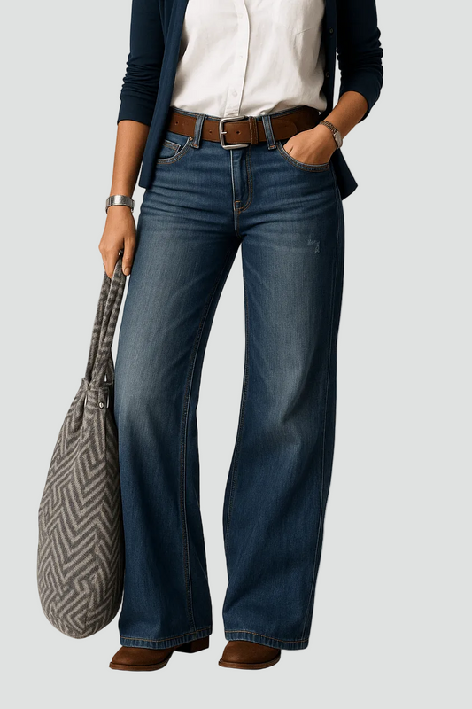 Wide Leg Jeans Met Hoge Taille Voor Vrouwen