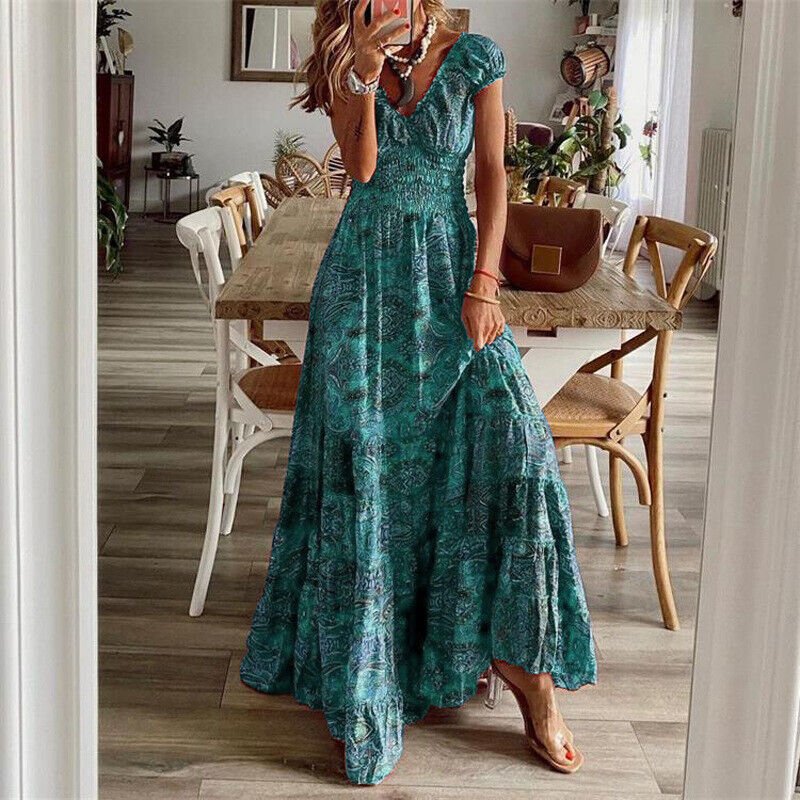 Carmen - Soepel vallende Boho Maxi Jurk voor dames