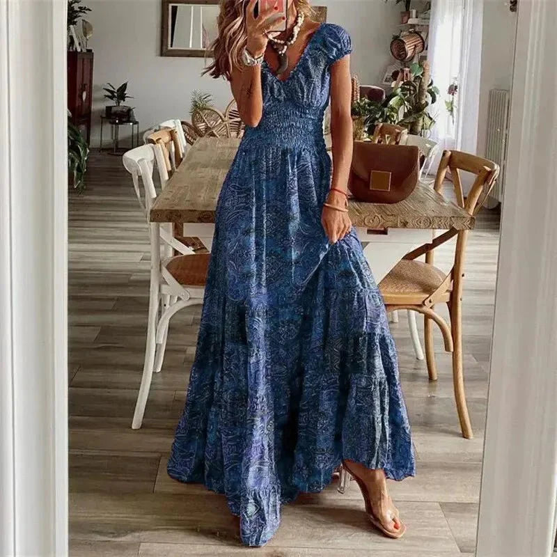 Carmen - Soepel vallende Boho Maxi Jurk voor dames