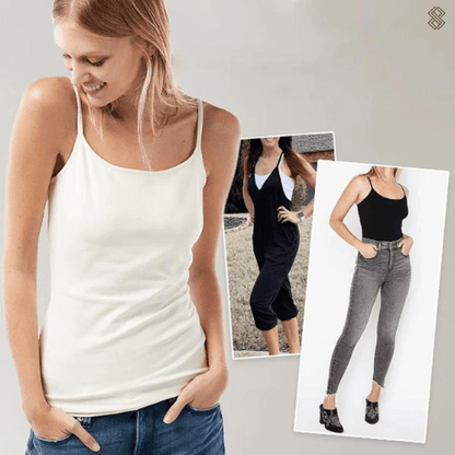 Dames Basic Hemdje Set Met Spaghettibandjes En Stretch