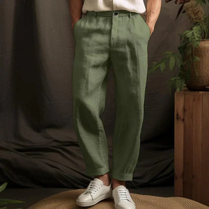 Relaxed Heren Luchtige Pantalon Met Taps Toelopende Pijp