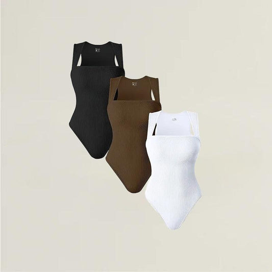 Ayva – Corrigerende Bodysuit met Brede Bandjes voor Dames - 3-PACK