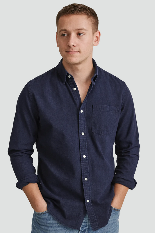 Heren Linnen Overhemd Met Lange Mouwen En Regular Fit