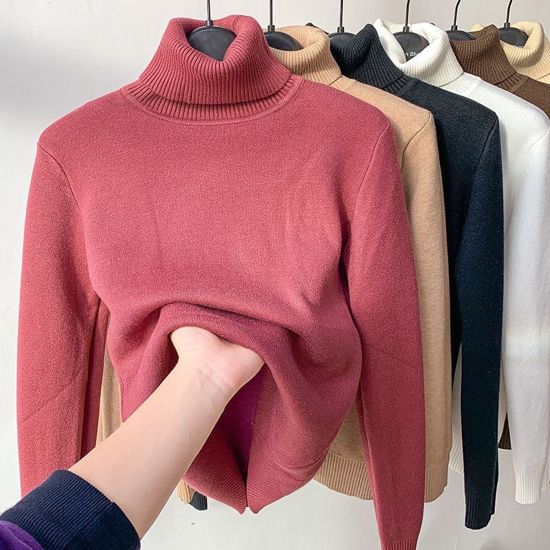 Warme Zachte Dames Gevoerde Fleece Coltrui