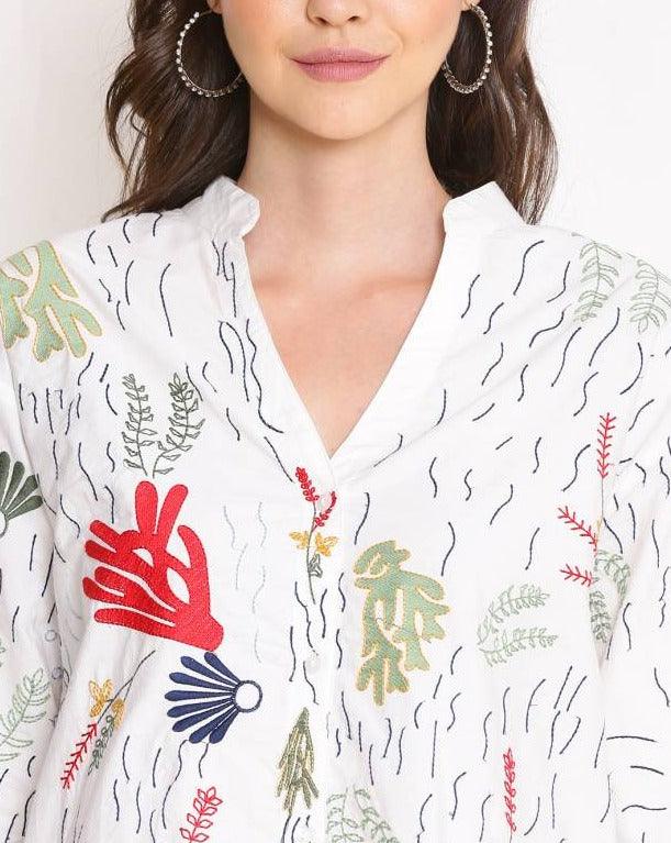 ARTEMIS - Artistieke Chiffon Jurk met Kleurrijke Patronen