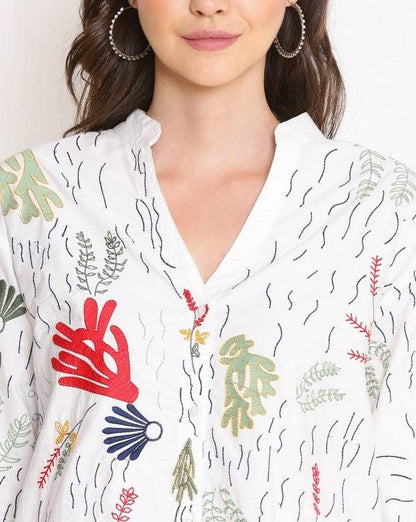 ARTEMIS - Artistieke Chiffon Jurk met Kleurrijke Patronen