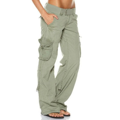 Trendy Robuuste Cargo Broek Dames Met Veel Zakken En Verstelbare Zoom