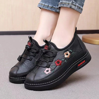 Vrouwen Winter Sneakers Enkelhoog Warme Voering Vetersluiting