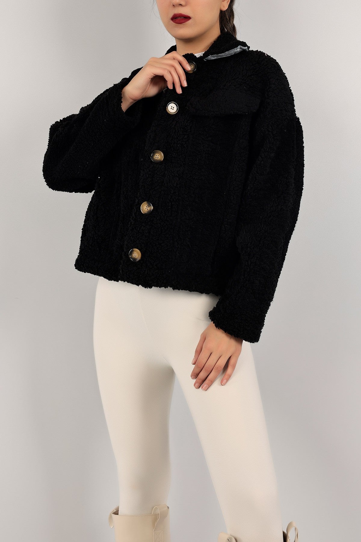 Winterse Oversized Teddy Jas voor Dames