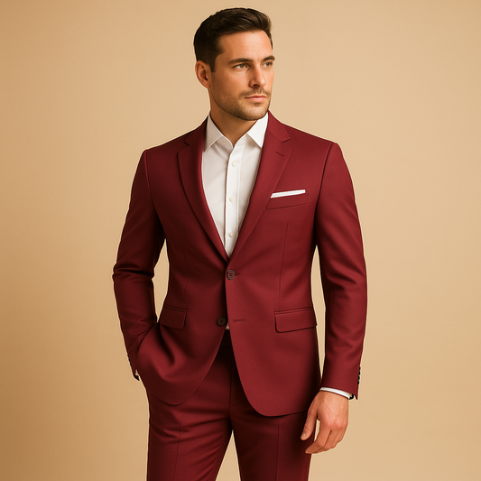 Herenpak Slim Fit Set 2 Delig Blazer en Pantalon Business Bruiloft